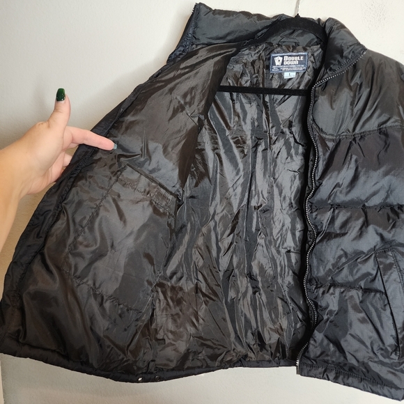 Double Down Black Down Puffer Coat Size Large Steve & Barry's - Picture 12 of 16